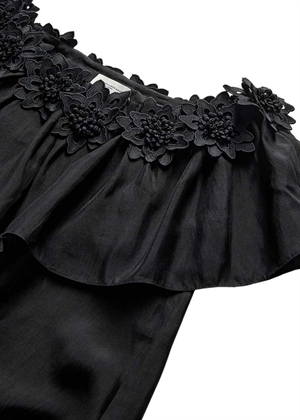 Molly bluse with flounce & deco Sort Copenhagen Muse 